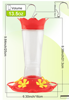 Mangeoire à colibris ronde en plastique PETG pour l'extérieur, 5 ports d'alimentation en néectar, pour la santé des oiseaux, toutes saisons, jardin