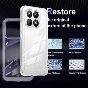 Coque de téléphone 15T 5G transparente, résistante aux chocs, dos rigide en PC, cadre en TPU, anti-rayures, protection contre les chutes - Product Image 1