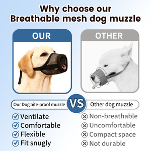 Lightweight Nylon Mesh <strong>Dog</strong> Muzzle Breathable Pet Mouth Guard Anti Barking Soft Fabric Cover for Small Medium <strong>Dogs</strong> - Product Image 3