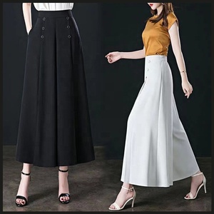 <span class=keywords><strong>Pantaloni</strong></span> Eleganti da Ufficio Primaverili ed Estivi, Vintage a Vita Alta con Tasche, <span class=keywords><strong>Taglie</strong></span> <span class=keywords><strong>Forti</strong></span>, Casual a Gamba Larga - Product Image 3