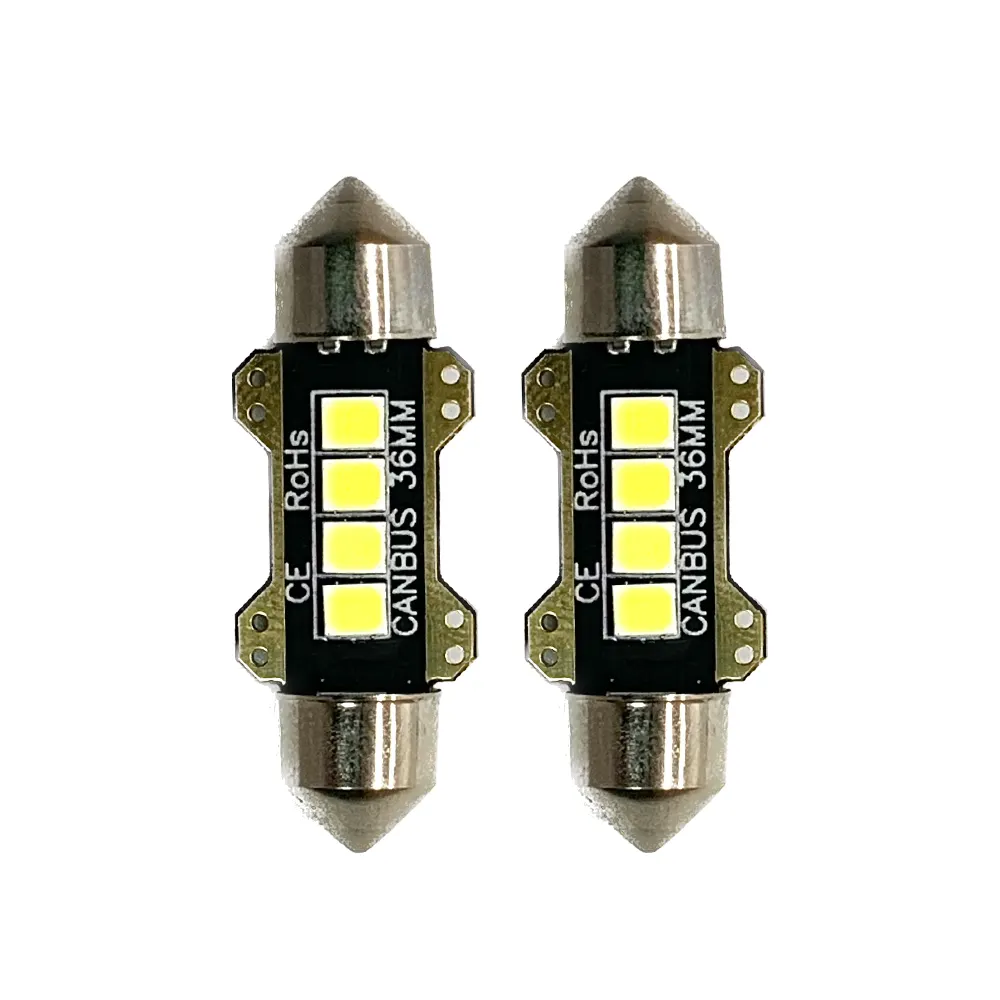 Festone C5W CANBUS NO errore luce Auto 4 SMD 2835 LED 36mm interno Auto lampada a cupola bianco 12V