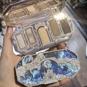 New Arrival long lanh không thấm nước tự nhiên ánh sáng lung linh Matte hoa biết ánh trăng Nàng tiên cá 5 màu khô mắt trang sức Eyeshadow Palette - Product Image 2