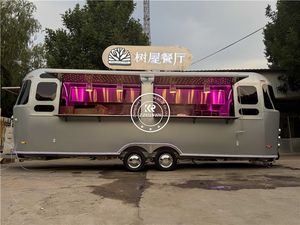 Camion de restauration OEM, chariot mobile pour hamburgers, chariot de camping, nouvelle caravane de vente alimentaire en acier inoxydable givré de haute qualité - Product Image 2