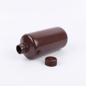 IBELONG Chai Nhựa Đựng Thuốc Thử Nhựa <span class=keywords><strong>PP</strong></span> HDPE Tròn Màu Nâu Hổ Phách 500Ml 1000Ml Chất Lượng Cao Bán Sỉ Chất Lỏng Có Giá Dưới Cùng - Product Image 4