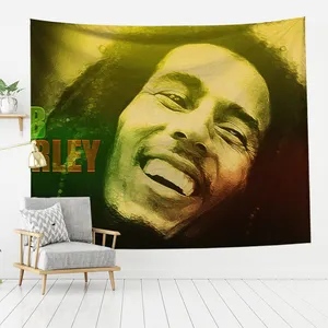 ที่กําหนดเองอินเดียพิมพ์ Bob Marley พรมผ้าคลุมเตียงขนาดควีนไซส์ 20 สไตล์จิตจิตรกรรมทอแขวนผนังฮิปปี้ตกแต่งบ้าน