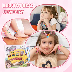 Leemook Mignon Bijoux Bracelet DIY Enfant Perle Ensemble À La Main Perle Collier Bonbons Amour Bijoux Accessoires Pour Enfants