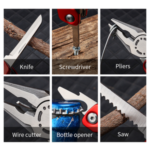 Pince à bec effilé pliable en acier EDC en gros, couteau multi-outils OEM pour le camping en extérieur, la découpe de <span class=keywords><strong>circlips</strong></span> et la pêche - Product Image 5