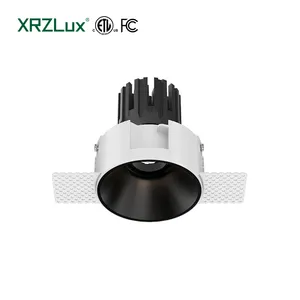 XRZLux ETL Spotlights Adjustable Led Recessed Downlight 10W Aluminum Anti-glare Dimmable Trimless LED Ceiling Spotlight