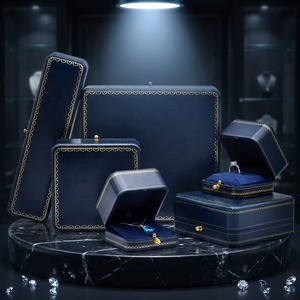 Boîte d'emballage de bijoux en carton vintage haut de gamme personnalisée en usine, avec gaufrage, matériaux recyclés pour bagues, boucles d'oreilles, pendentifs - Product Image 6