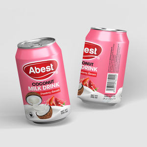 OEM ODM Natural Fruit & Vegetable Strawberry Flavor Coconut <b>Milk</b> Drink for Food and Beverage Industry <b>Milk</b> Beverage - Product Image 1