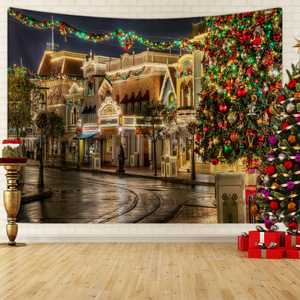 Tapiz de poliéster para chimenea de Navidad, tapiz de pared, decoración de pared, impresión HD, resistente a la decoloración, arte, venta al por mayor, Bohemia 2 - Product Image 4