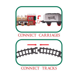 Giáo dục khác âm thanh đèn điện tử đầu máy xe lửa giáng sinh kỳ nghỉ đào tạo đồ chơi thiết lập đường sắt với Bộ theo dõi - Product Image 4