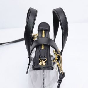 Sac messager portable personnalisé pour femme, étanche avec fermeture éclair, en PVC transparent rose, mini sac fourre-tout, sac à bandoulière tendance pour voyage - Product Image 5