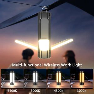 Solar Powered <b>LED</b> Camping Lantern IP65 Waterproof 3600mAh 7 Modes Ultra Bright USB Charger <b>Flashlight</b> Hiking Emergency Survival - Product Image 2