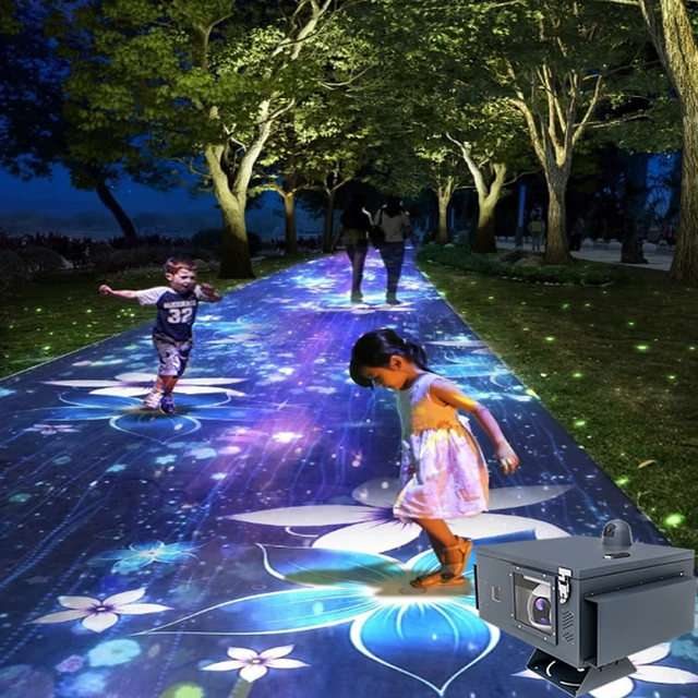 Professional 3D Interactive Projection System for Indoor and Outdoor Interactive Floor Experience Projector