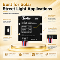 Contrôleur solaire Sukite Consistent PWM 3238 3.2V 40W 20A avec capteur de lumière intégré pour projet d'éclairage public extérieur