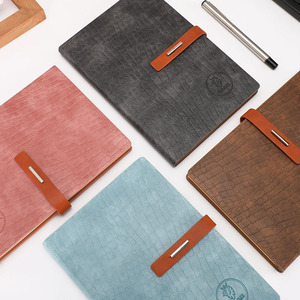 2021 A5 Premium <strong>Crocodile</strong> <strong>Skin</strong> Texture Leatherette <strong>Notebooks</strong> with Custom Deboss LOGO PU Hardcover Notepad Business Agenda - Product Image 4