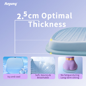 Cojín de Asiento Ventilado y Refrigerante de Gel Anjuny, Impermeable, Transpirable, con Soporte Elástico, Comodidad de Lujo para Automóviles Tesla, Mazda y Oficina - Product Image 4