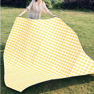 <b>Waterproof</b> Outdoor Picnic Mat Camping Beach Mat Colorful Plaid Stripe Rectangular Sleeping Blanket <b>Pad</b> Living Room Carpet - Product Image 4