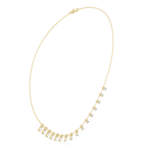 สร้อยคอออกแบบหรูหราประดับเพชรทรงบาแก็ตต์แบบไล่ระดับ สร้อยคอแบบห้อยระย้าสำหรับผู้หญิง สร้อยคอสำหรับงานปาร์ตี้ ราคาขายส่ง - Product Image 1