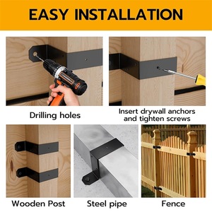 Soporte de Fijación para Columnas de Muebles de Exterior Modernos de 4x4 Pulgadas, de Aleación de Zinc Resistente, Correas Metálicas en Forma de U, Cierre Suave y Ajustable - Product Image 6