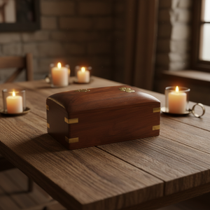 El Yapımı Çevre Dostu Masif Ahşap Kare Evcil Hayvan Tabutları ve Kedi/Köpek Desenli Külleri İçin Ürnler (Köpekler ve Kediler için) - Product Image 2