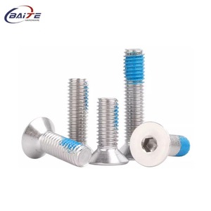 Nylon Patch Screw M6 Hex Socket <strong>Countersunk</strong> Screws Stainless Steel Flat Head Screw - Product Image 2