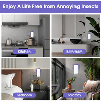 Trampa para moscas con luz LED UV para interiores de OEM y ODM, Insecto volador adhesivo enchufable, Mata y atrae Mosquitos