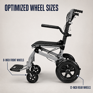 Fauteuil roulant manuel pliable léger pour personnes âgées et handicapées, certifié CE ISO, <span class=keywords><strong>en</strong></span> <span class=keywords><strong>aluminium</strong></span>, avec dossier réglable et accoudoirs rabattables - Product Image 3
