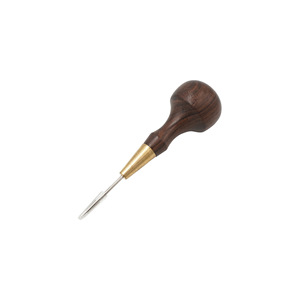 Handmade <b>Leather</b> Awl Solid Wood Handle Rhomboid Flat Olive Type For Garment Processing Diy <b>Tools</b> - Product Image 3