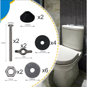 Bán Hot hai-mảnh nhà vệ sinh bồn chứa và chỗ ngồi cố định vít và bu lông Bộ dụng cụ - Product Image 4