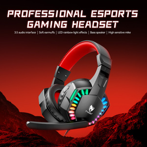 Audífonos Supraaurales con Cable T-<span class=keywords><strong>WOLF</strong></span> H120 con Conector de 3.5 mm, Alimentación por USB, Iluminación RGB para Juegos y Música - Product Image 3