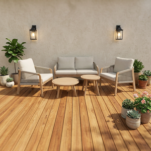 Luxury Contemporary <b>Foldable</b> Acacia Wood Eco-friendly Teak Wood Frame Outdoor Furniture Set Garden Sofa <b>Dining</b> <b>Table</b> <b>Chair</b> <b>for</b> - Product Image 6