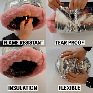 Производитель, хорошее качество, 8 дюймов, ПВХ, гибкий канал черного цвета, настенный, 1 год гарантии на графические аксессуары для HVAC - Product Image 2