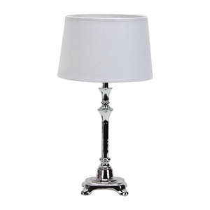 Lampe de table, chrome, douille E27, dimensions 39x20x20 cm, idéale pour l'éclairage décoratif et l'ambiance. - Product Image 1