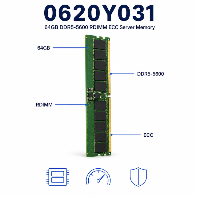0620Y031 64GB DDR5-5600 RDIMM Server Memory Module 288-pin Registered RAM for Computer Data Center