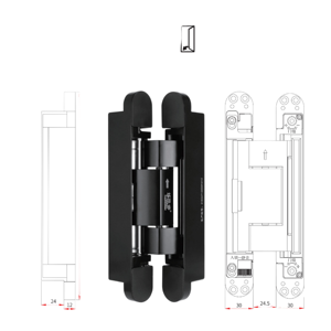 Bisagra Moderna Oculta de Aluminio 2D para Puerta, Capacidad de 50 kg, Cierre Suave, Bisagras para Ventana, Colores de Moda, para Dormitorio, Cocina, Entrada, Exterior - Product Image 1