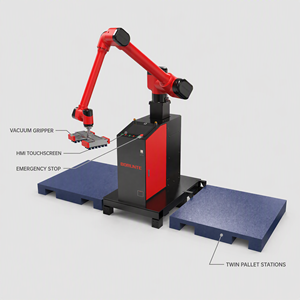 Robot de palettisation, robot d'emballage, palettiseur robotisé de cartons, pince de palettisation 35kg/50kg avec pince à vide CE - Product Image 2