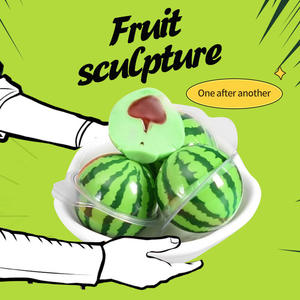 Toptan özel özel etiket lal 3D topu sakızlı yarım göz küresi çiğnemek sandviç tatlı meyveli reçel yumuşak şekerler dolum - Product Image 2