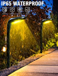 Solar Garden <b>Light</b> RGB & Warm/White Color Optional 12 LED Outdoor Lawn Lamp IP65 Waterproof Landscape Lighting for Yard Pathway - Product Image 1
