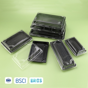 Bandeja de <span class=keywords><strong>Sushi</strong></span> Desechable para Comida Japonesa para Llevar, Platos y Tazones de Plástico, Venta Directa de Fábrica - Product Image 1
