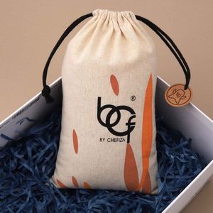 Custom Recycled Drawstring Muslin Cotton Pouch Gift <b>Packaging</b> <b>Bag</b> - Product Image 4