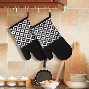 Gants de <span class=keywords><strong>four</strong></span> en coton Gants de cuisine en coton Lavable Réutilisable Confortable Cuisson BBQ Cuisson Imperméable <span class=keywords><strong>Anti</strong></span>-brûlure Durable - Product Image 2