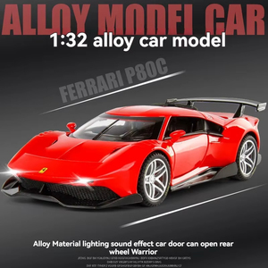 Modèle en alliage P80C <span class=keywords><strong>Rafa</strong></span> 1:32 Mini Super voiture en fonte avec portes de retrait son et lumière qui s'ouvrent pour l'exposition ou la collection - Product Image 2