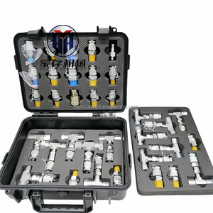 Новый стальной комплект для испытания гидравлического давления для экскаватора, быстроразъемный адаптер и латунный шланговый фитинг, гидравлическая испытательная муфта - Product Image 4