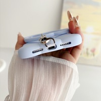 Nouvelle coque de téléphone en silicone Cloud Bracelet, couleur unie, anti-chute, protection intégrale, compatible avec iPhone 18/17/16 ProMax