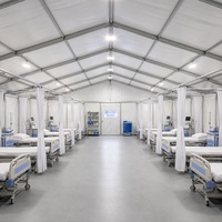 Tente d'hôpital de campagne de grande taille avec structure en aluminium, abri modulaire pour les projets de secours humanitaires