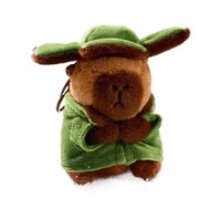 Porte-clés en peluche Capybara au design créatif et mignon, style militaire, pendentif de sac à dos de couple de dessin animé, jouets en peluche, cadeau, vente en gros