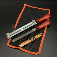 Kit de 5 limes à chaîne pour tronçonneuse, 5,2 mm, compatibles avec les chaînes 3/8 Pro, pour affûtage de tronçonneuse
