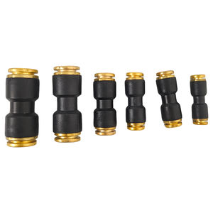 Ensemble de raccords rapides pneumatiques, <span class=keywords><strong>kit</strong></span> de raccords à poussée droite en laiton et en <span class=keywords><strong>plastique</strong></span> pour tuyau d'air - Product Image 1